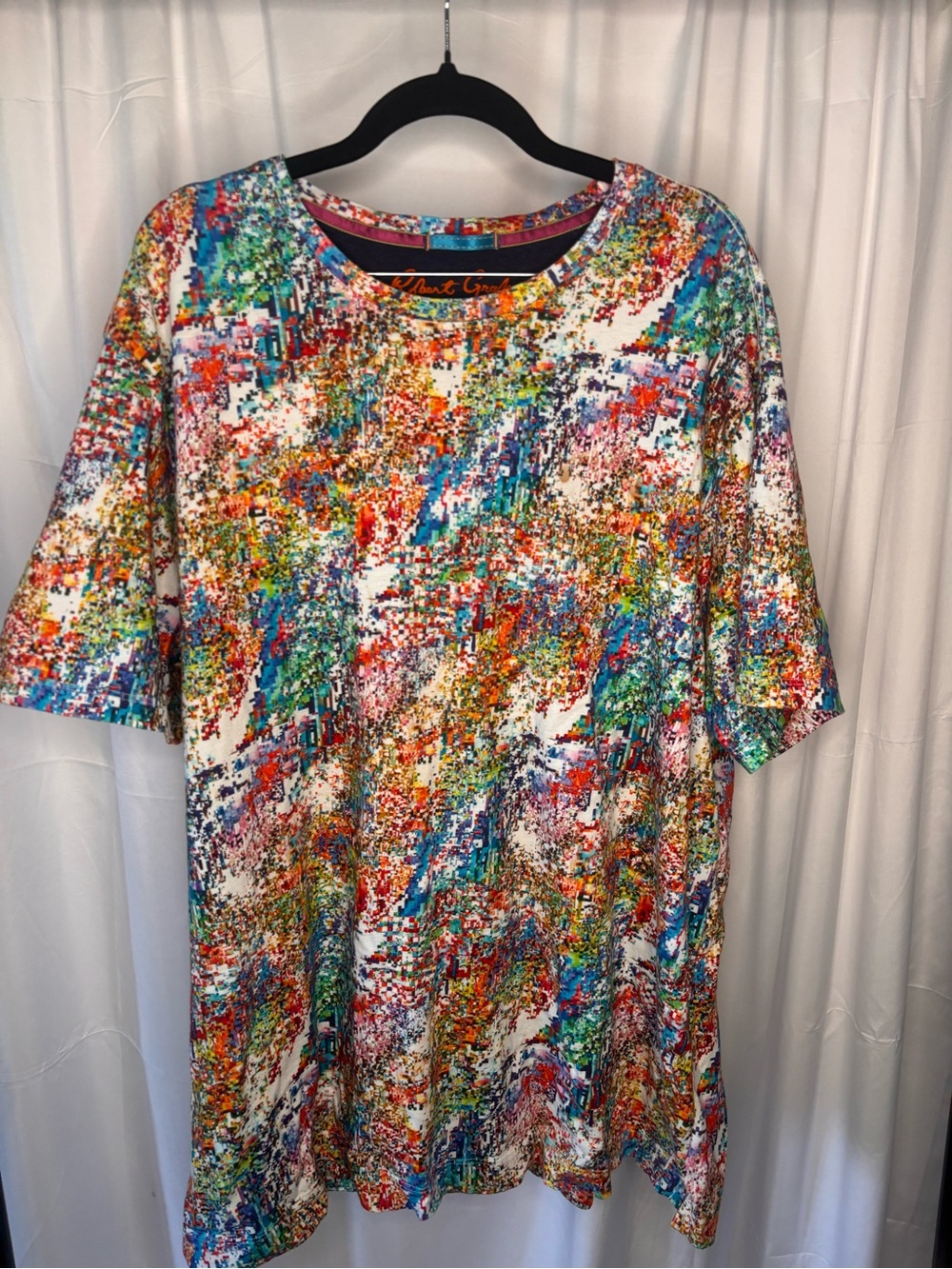 Multicolor Abstract Print Men’s Shirt robert graham